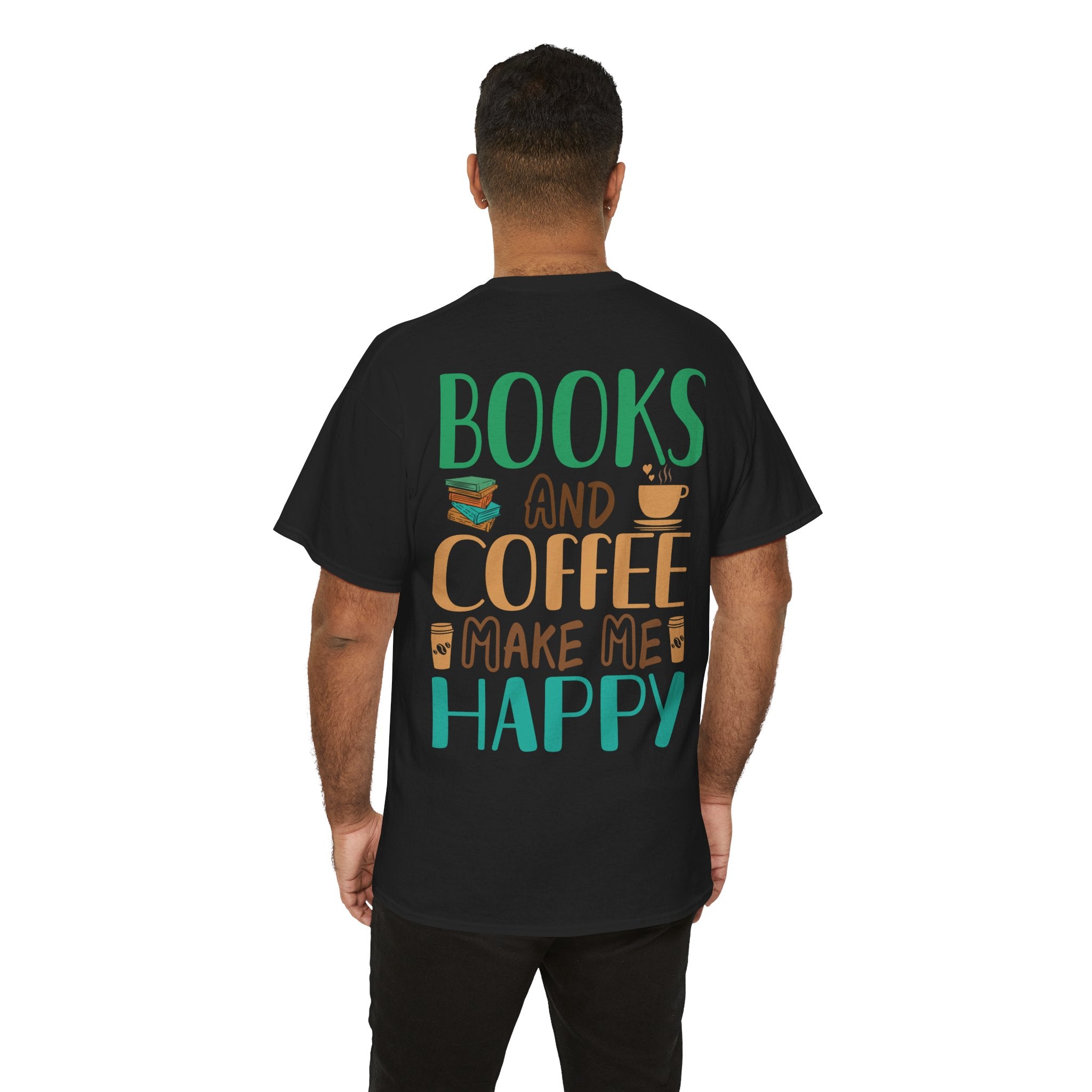 Books and Coffee Unisex Heavy Cotton Tee