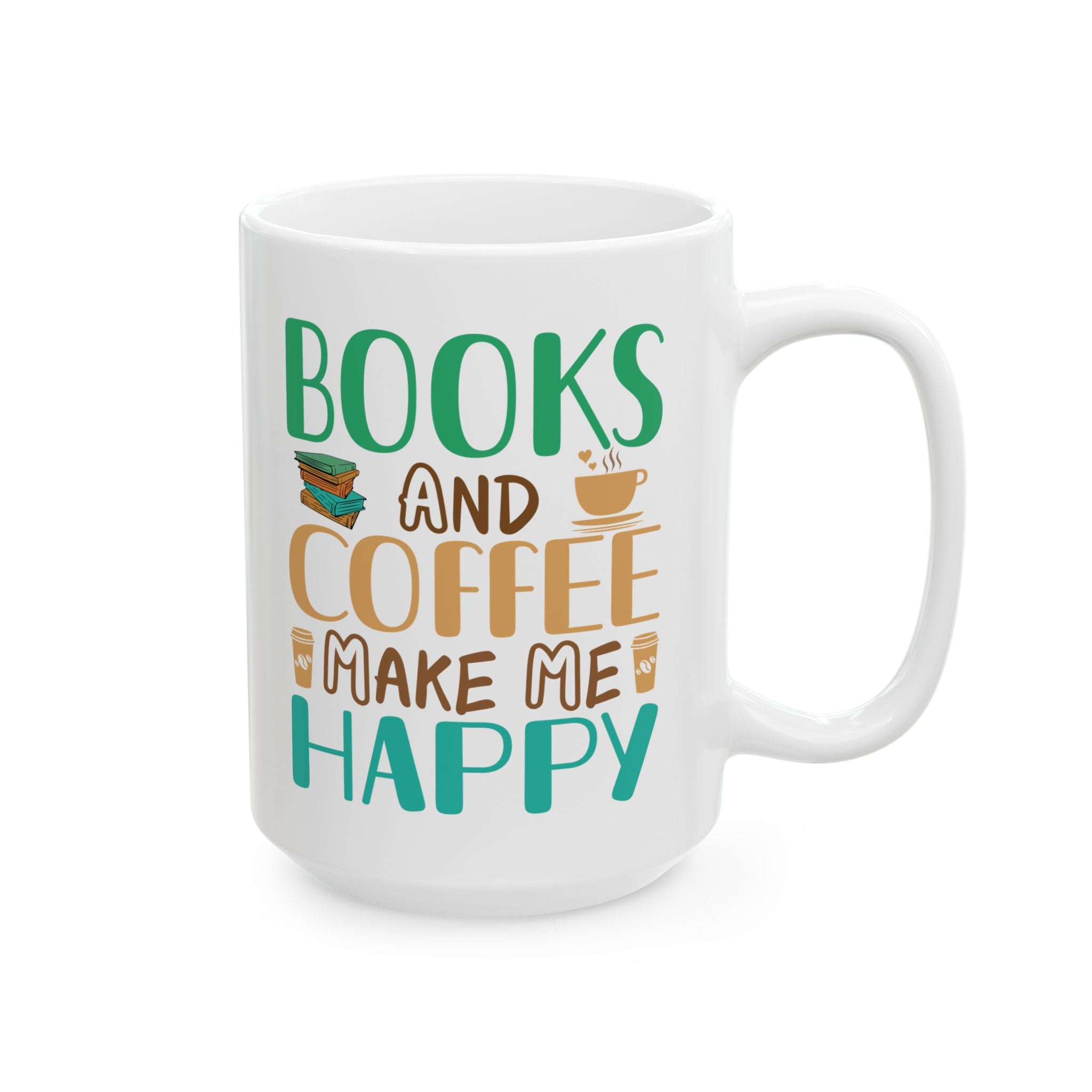 Books and Coffee Ceramic Mug
