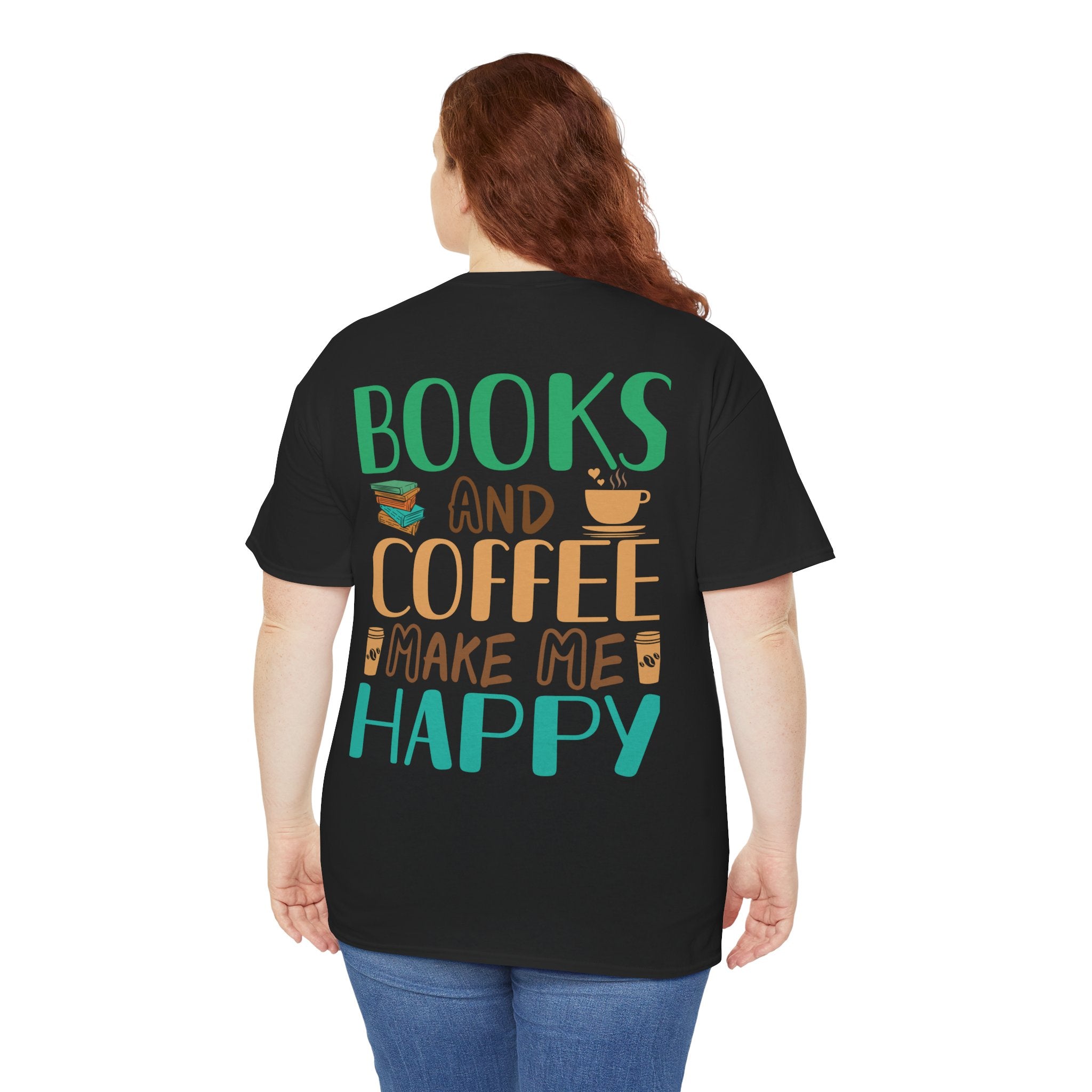 Books and Coffee Unisex Heavy Cotton Tee