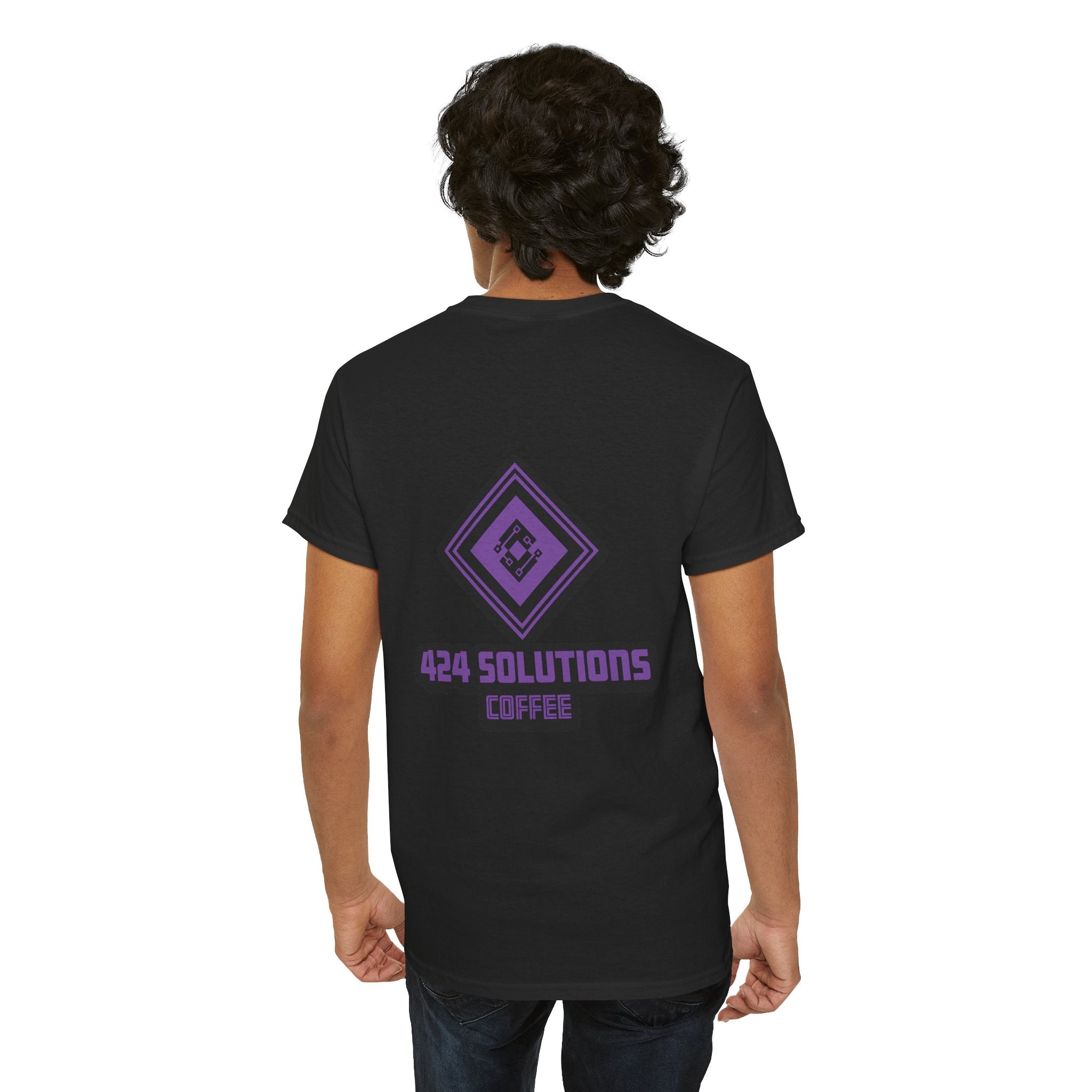 Unisex Heavy Cotton Tee - 424 Solutions Coffee Logo