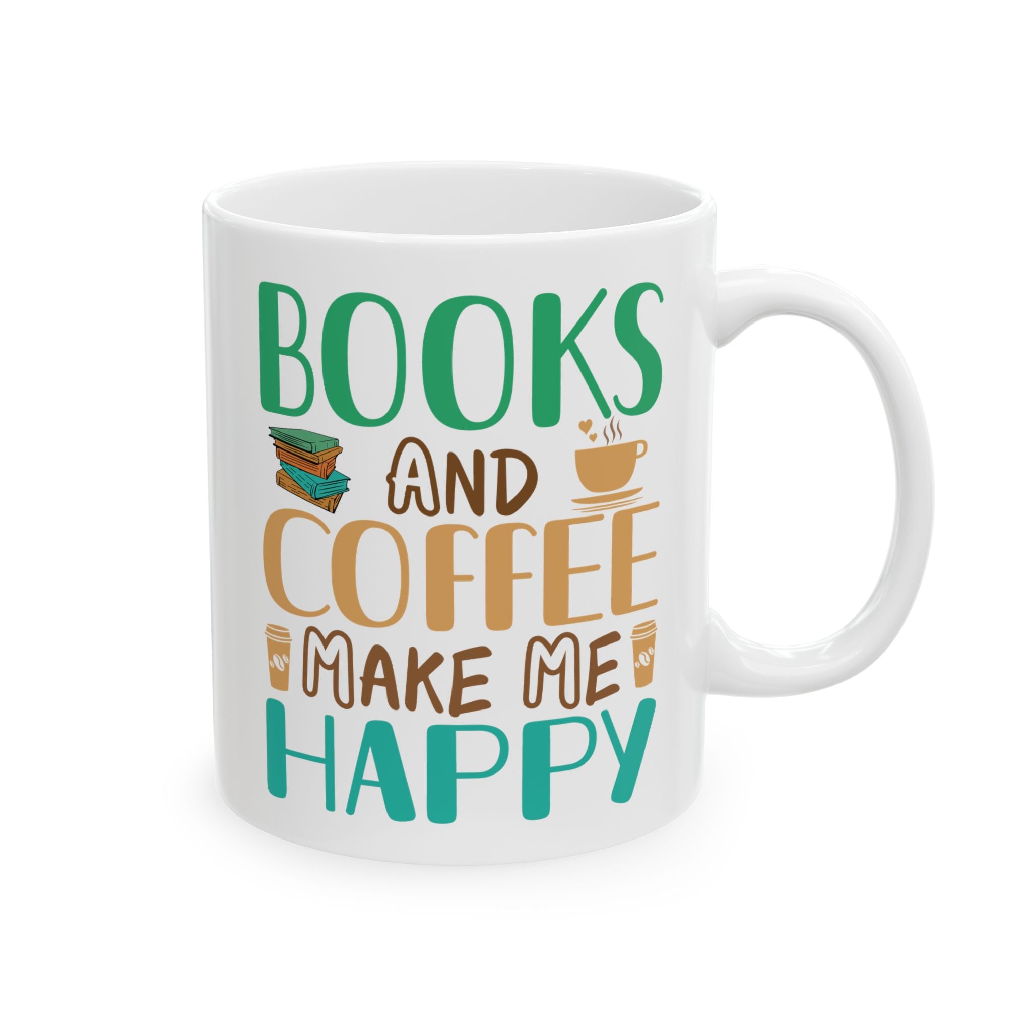 Books and Coffee Ceramic Mug
