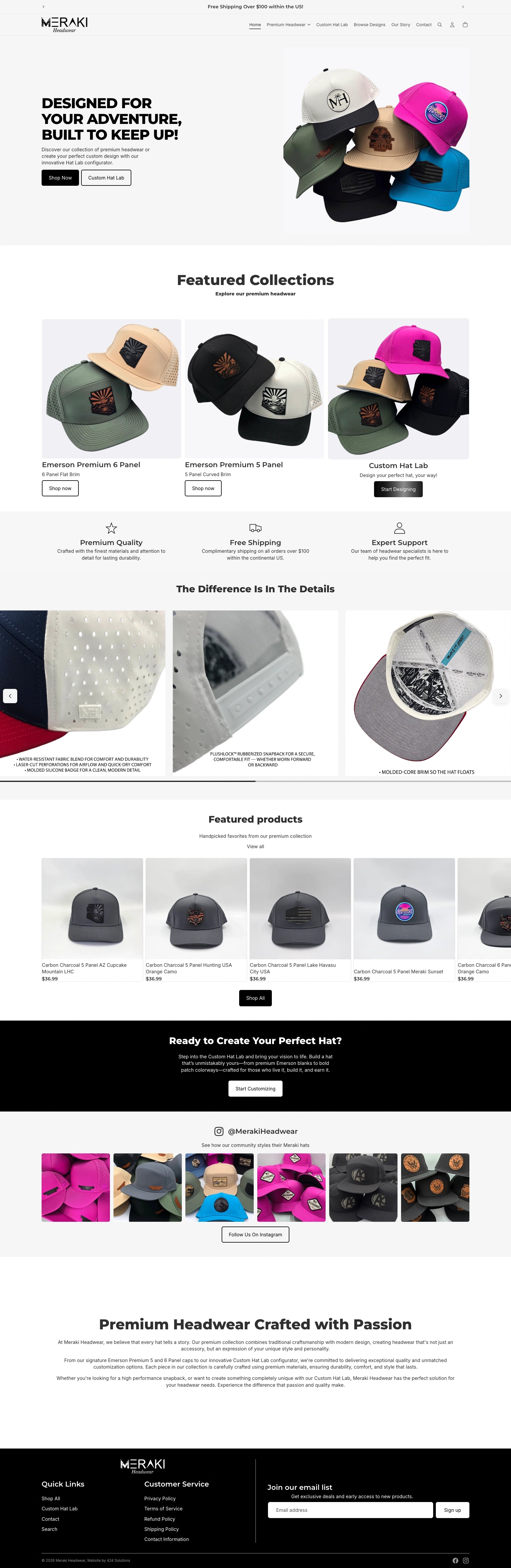Meraki HeadwearShopifyBuilt on the Maker Theme