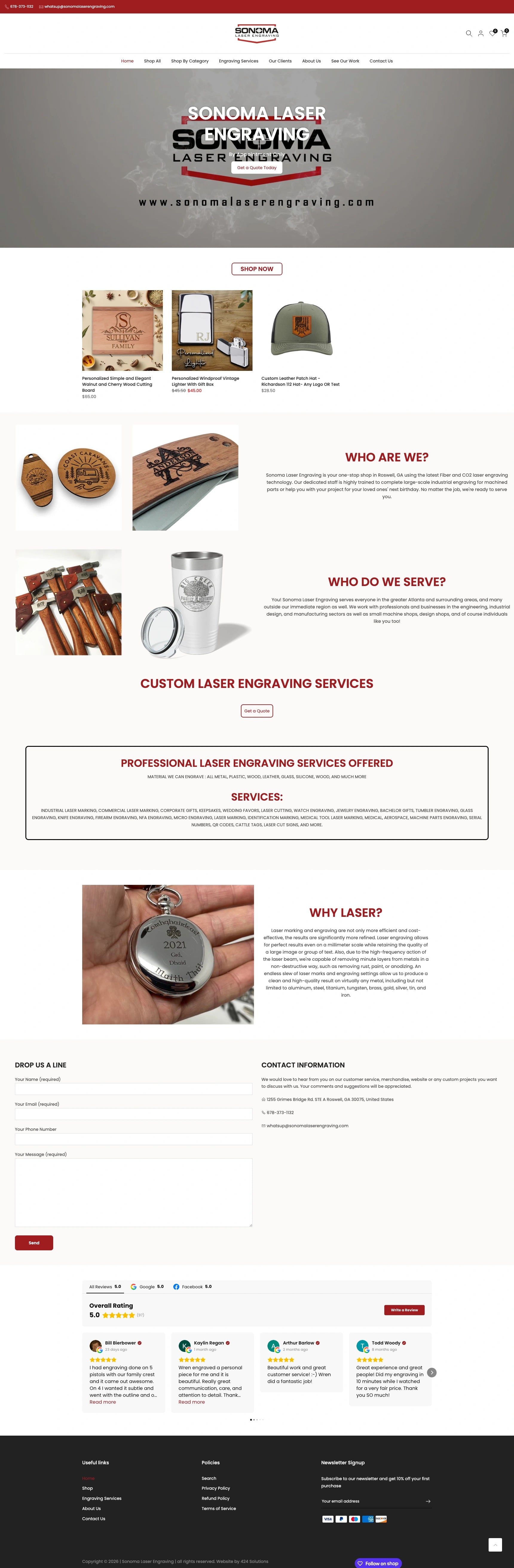 Sonoma Laser EngravingShopify